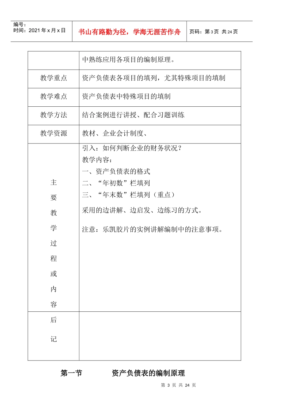 资产负债表的编制原理与实务学习资料_第3页