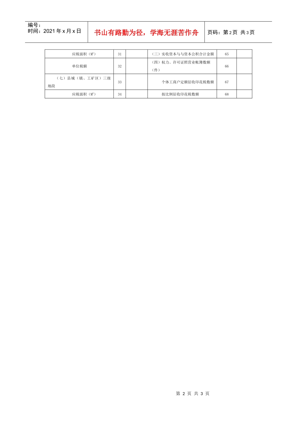 财产行为税申报附表_第2页