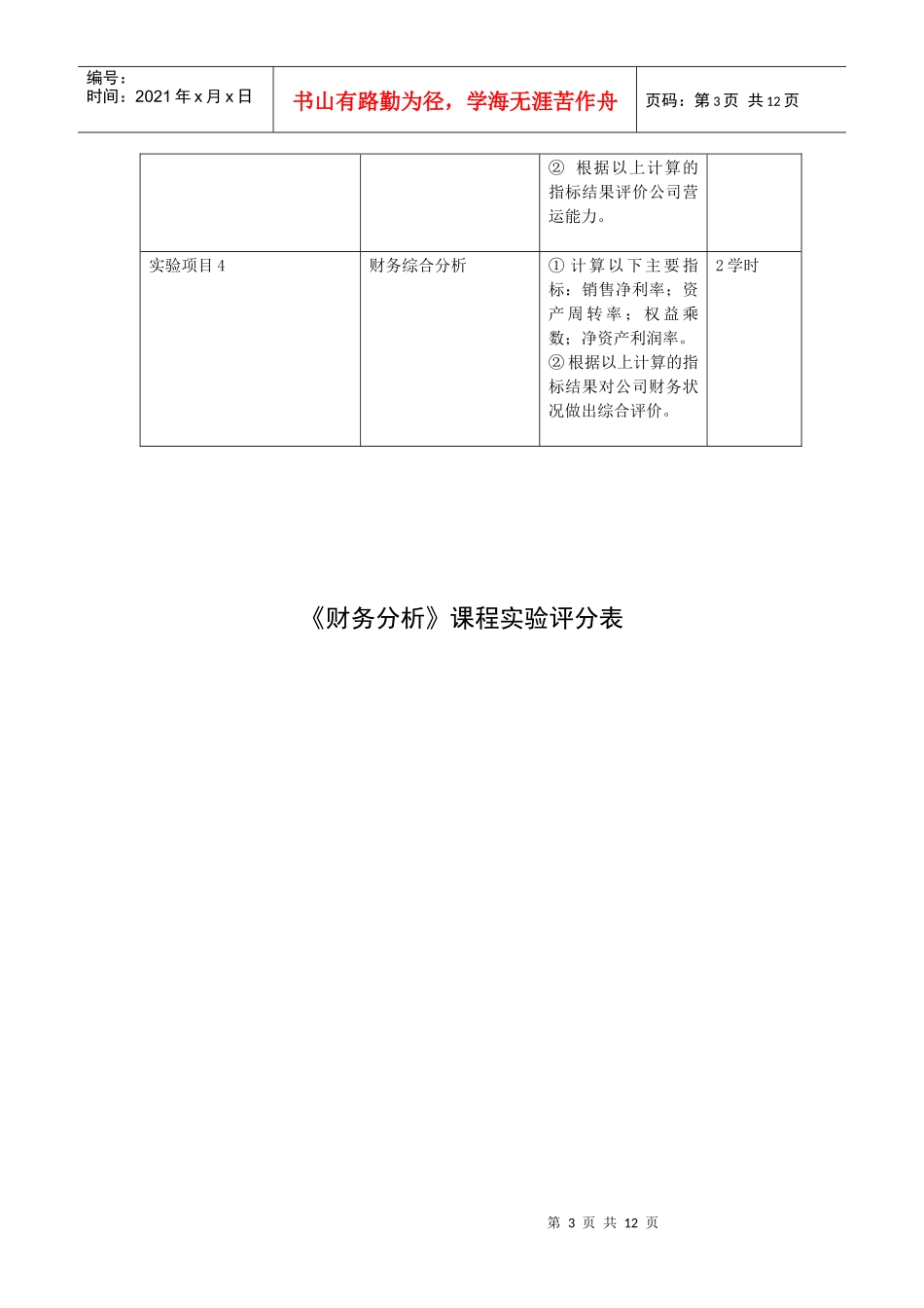 财务分析实验报告_第3页