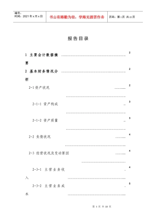 财务分析报告范本74211119