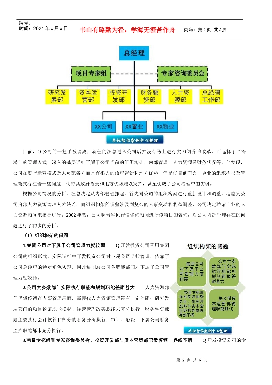 ：组织构架优化+员工能力提升--投资行业组织结构问题成功案例_第2页