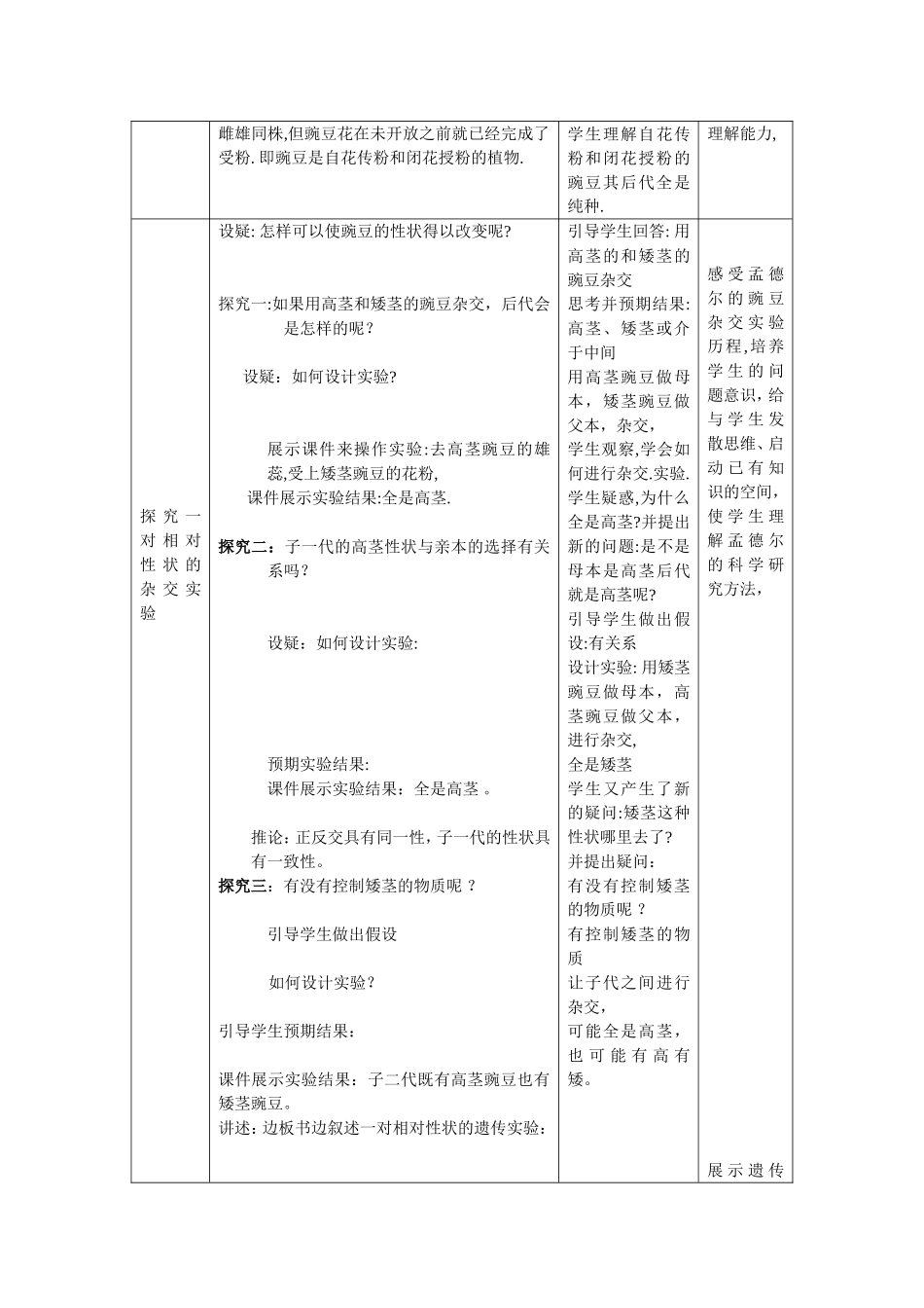 【青岛高科园一中《_孟德尔的豌豆杂交实验》公开课教学设计[原创]】_第3页