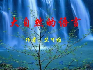 八年级语文上册_大自然的语言