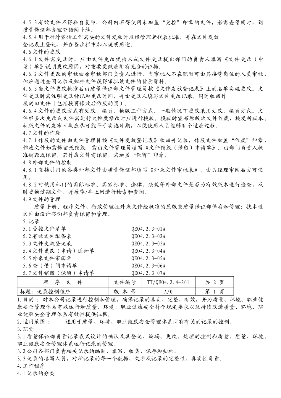 质量体系程序文件(完整版)_第2页