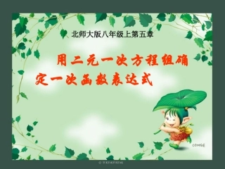 二元一次方程与一次函数（二）演示文稿