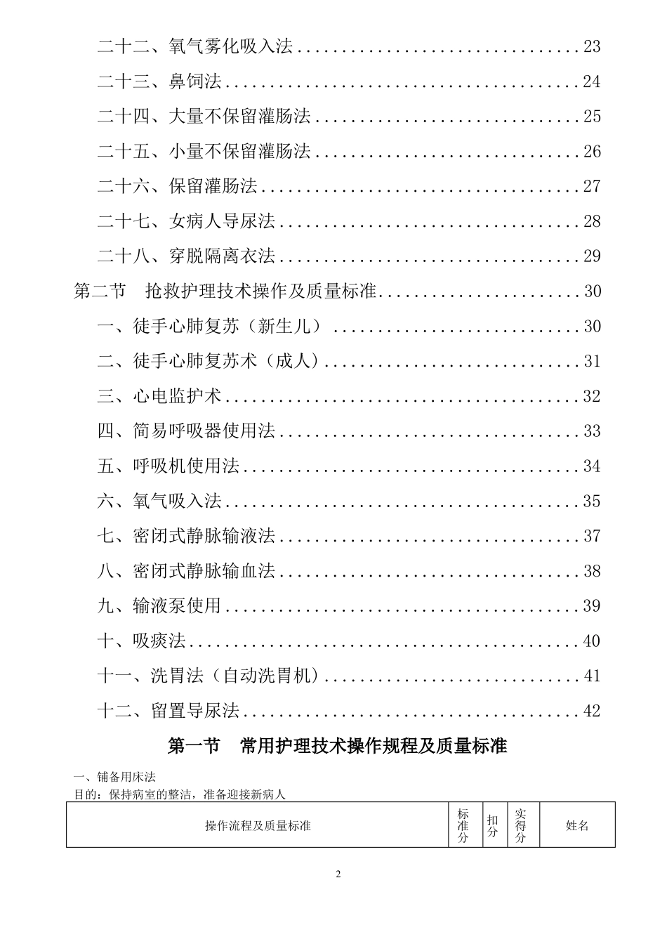 临床护理技术操作规程及质量标准_第2页