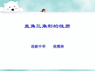 《直角三角形的性质》