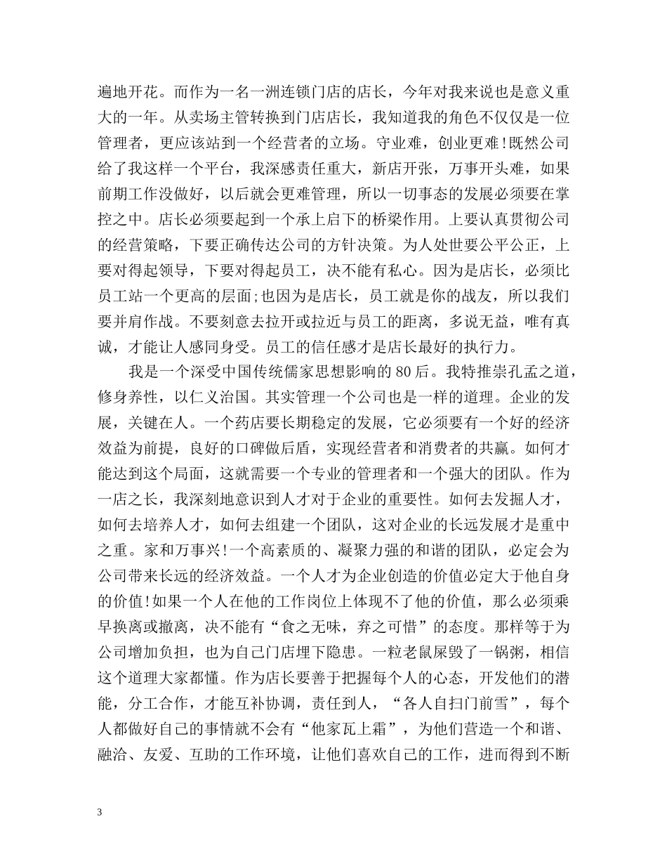 店长度工作总结 _第3页