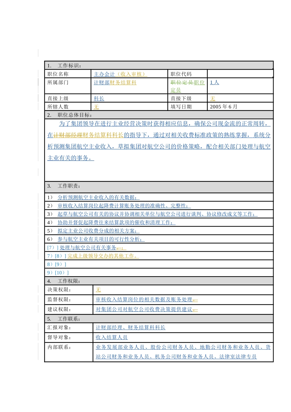 主办会计(收入审核)职位描述—D_第2页