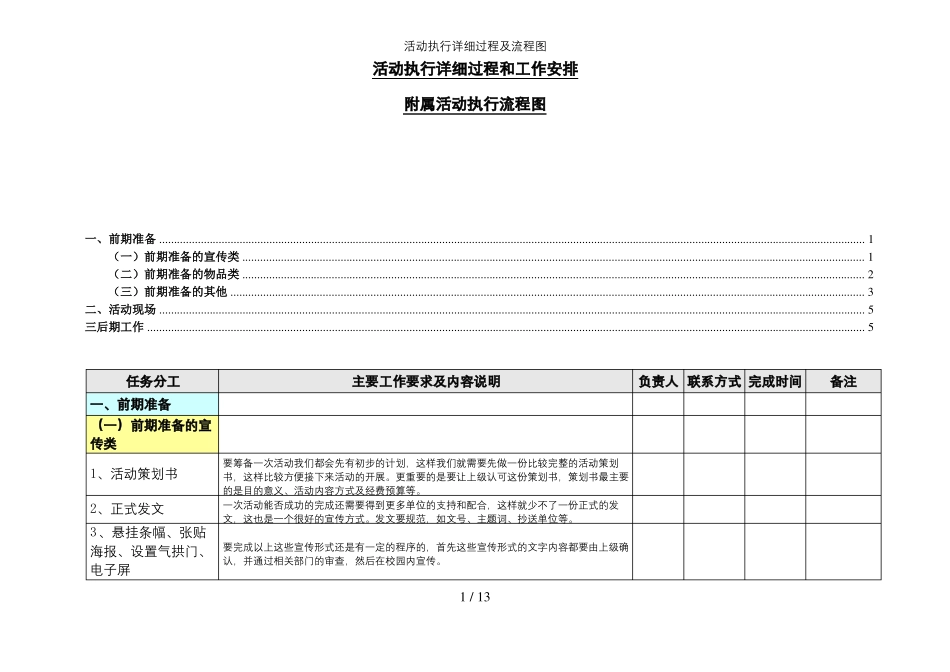 活动执行详细过程及流程图_第1页