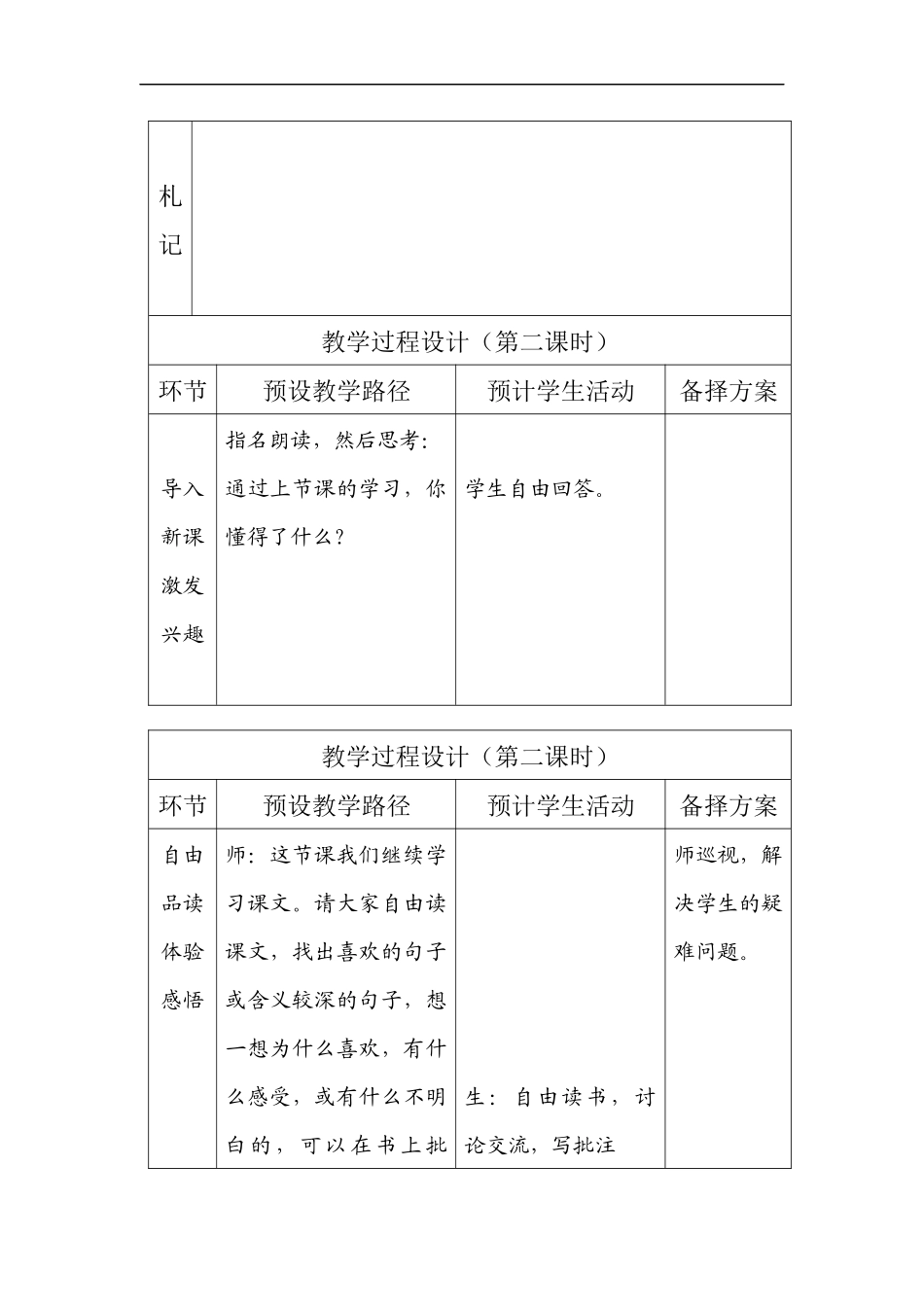 小学语文教学设计《匆匆》_第2页