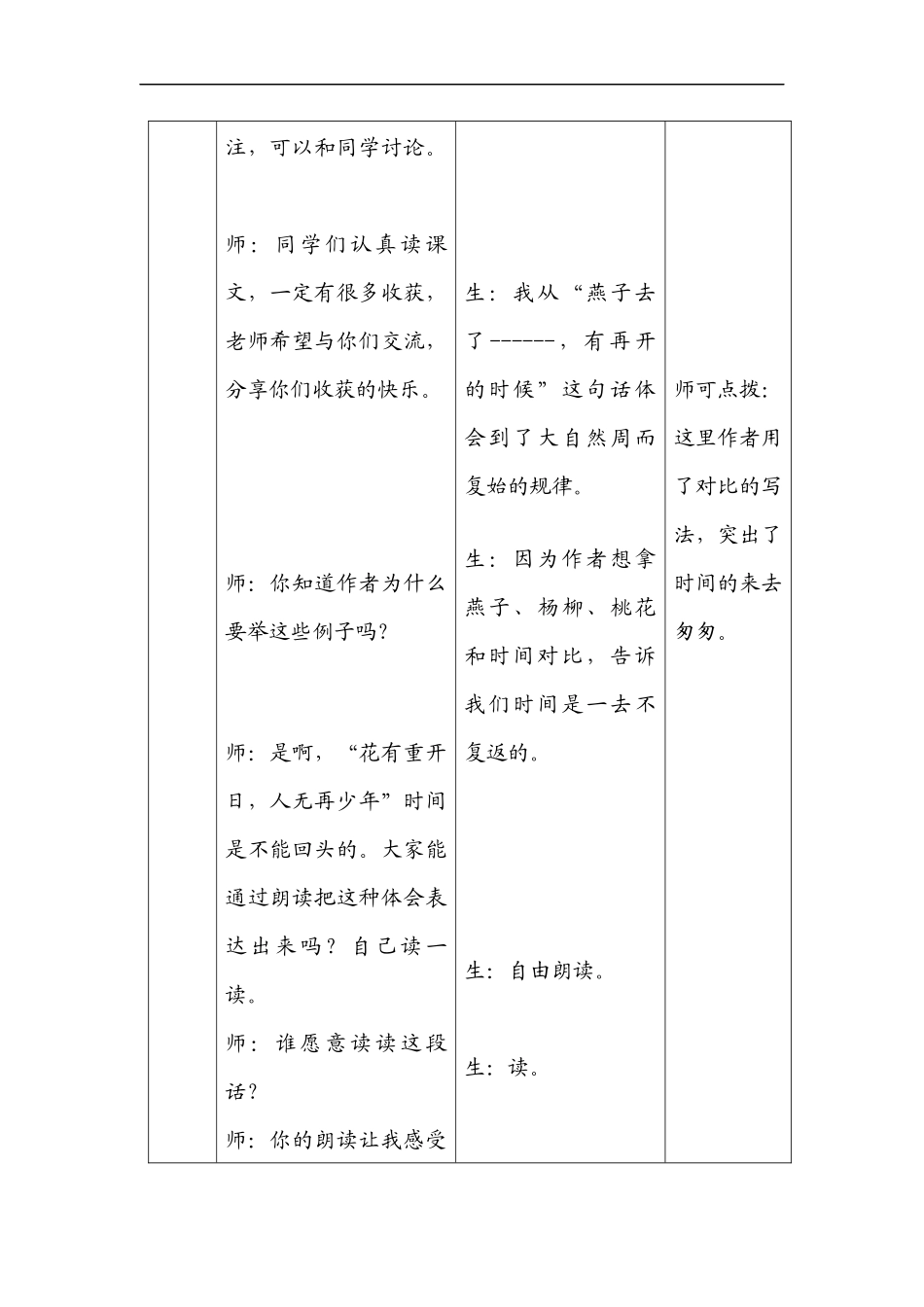 小学语文教学设计《匆匆》_第3页