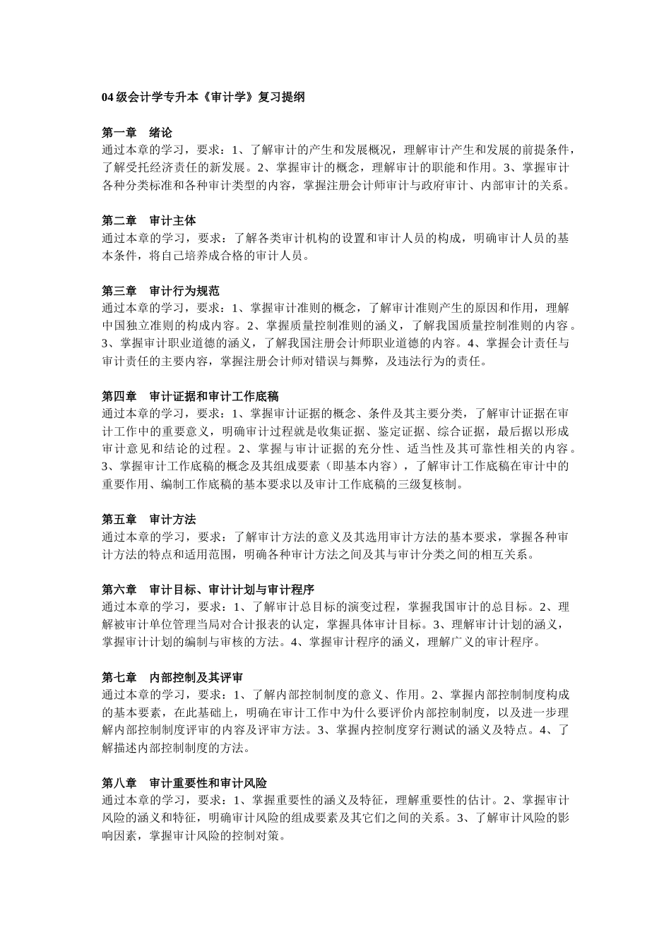 专升本 审计学_第1页