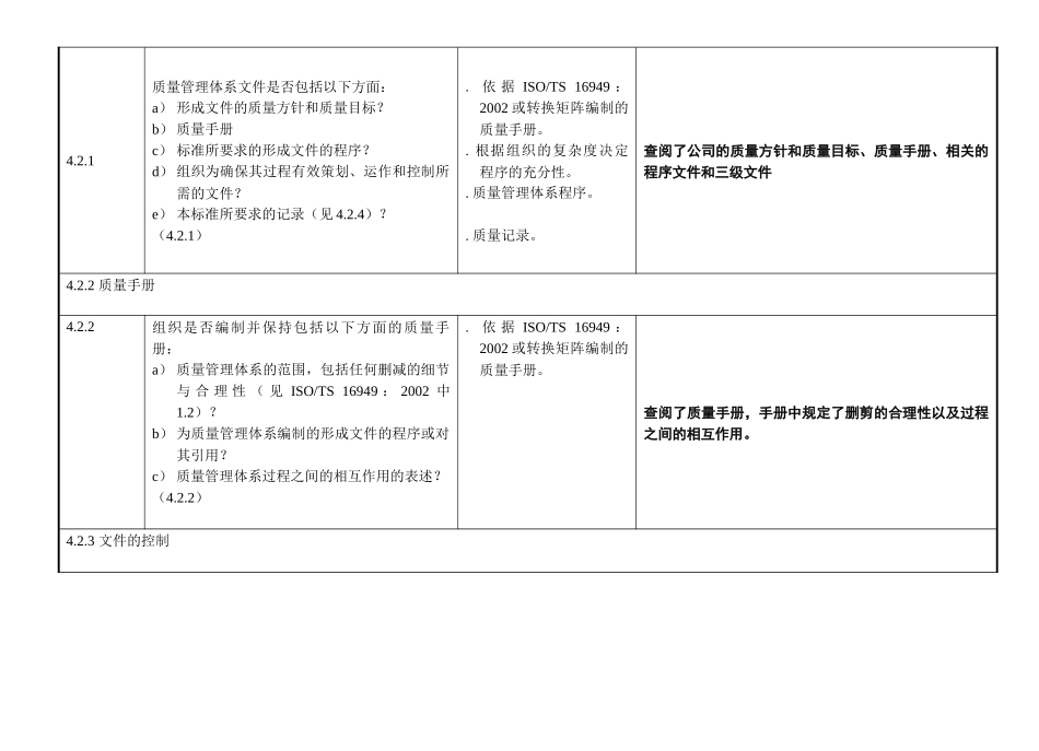 质量管理体系审核检查表_第3页