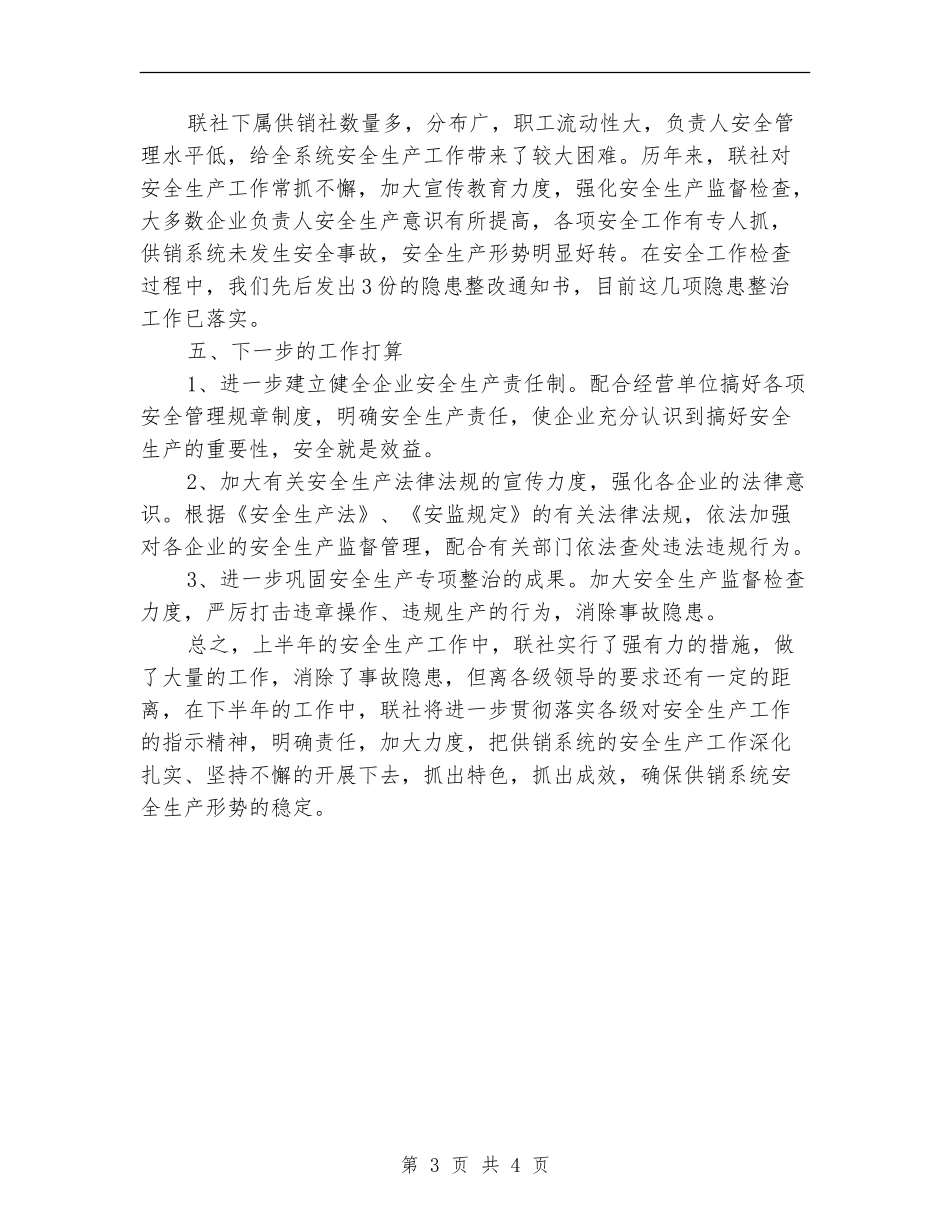 供销社系统2024上半年安全生产工作总结_第3页