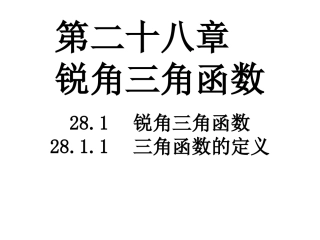 锐角三角函数的概念-(3)