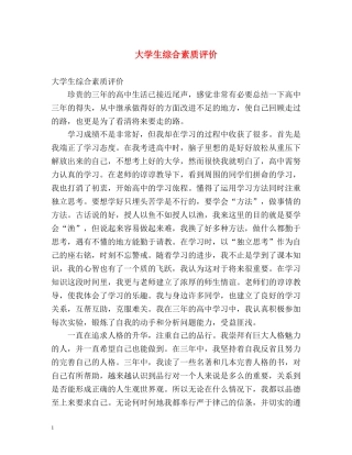 大学生综合素质评价2 