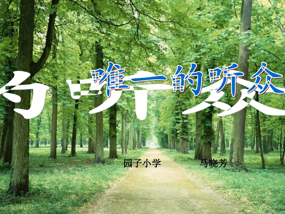 《唯一的听众》课件_第1页