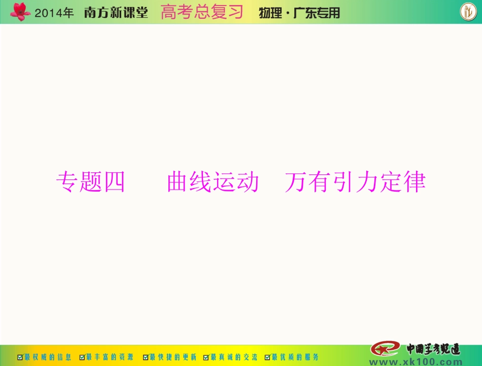 专题四第1讲运动的合成与分解_第1页