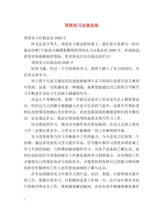 顶岗实习自我总结2 