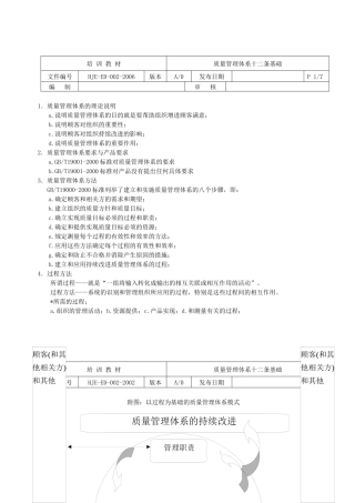 质量管理体系十二条基础