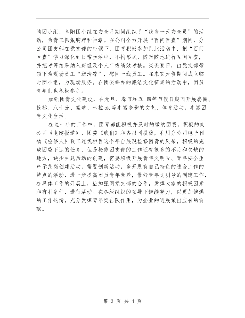 2024年检修团支部年终工作总结_第3页