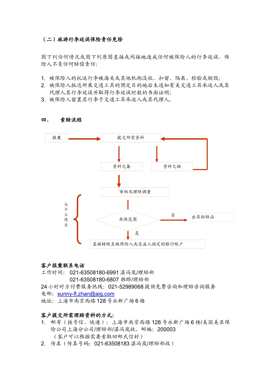中国某银行信用卡航班延误、行李延误保障计划_第3页
