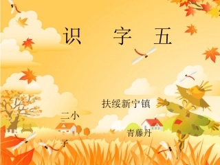 人教版二年级上册识字五课件