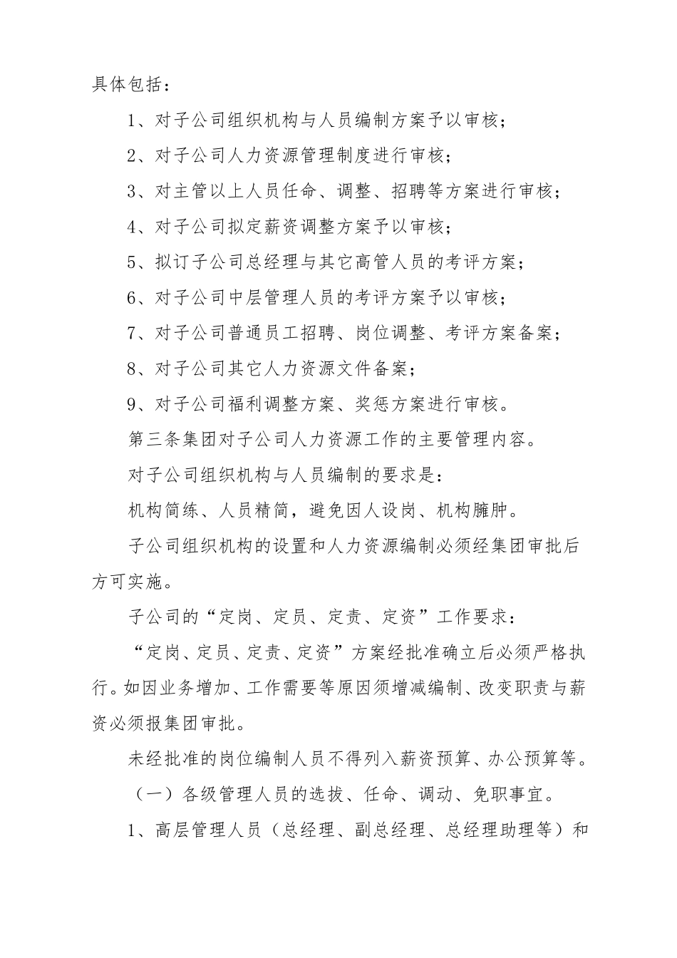 集团公司子公司人力资源管理制度_第2页