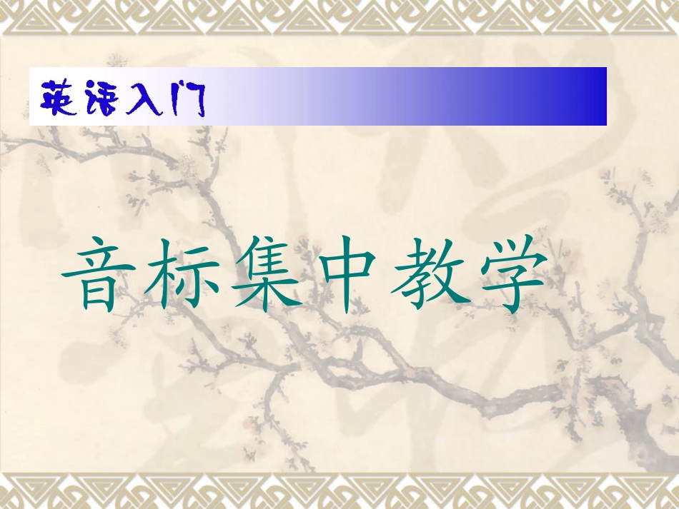 音标集中教学_第1页