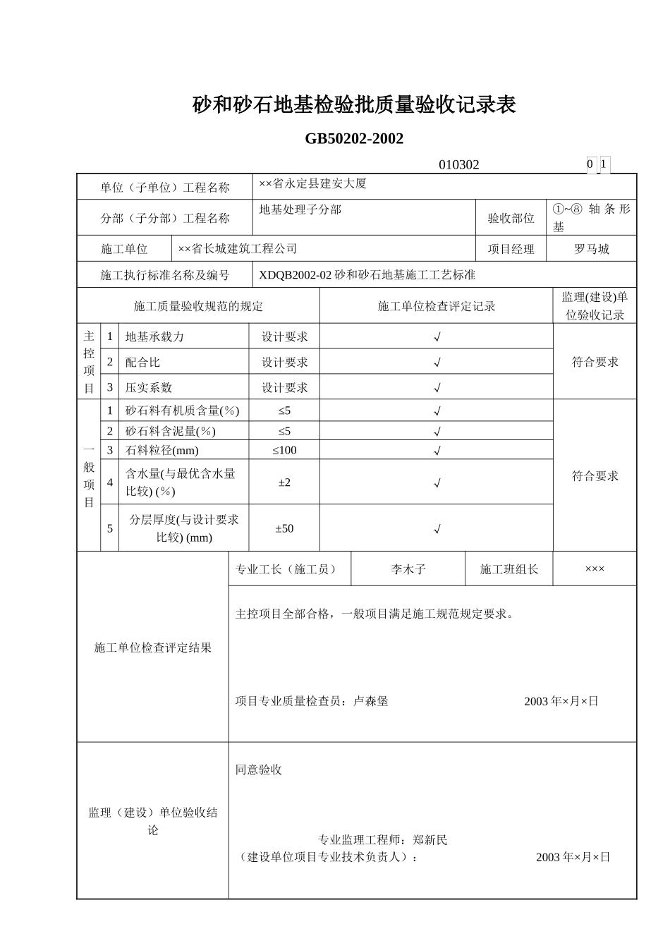 质量验收记录表格填写示65范_第3页