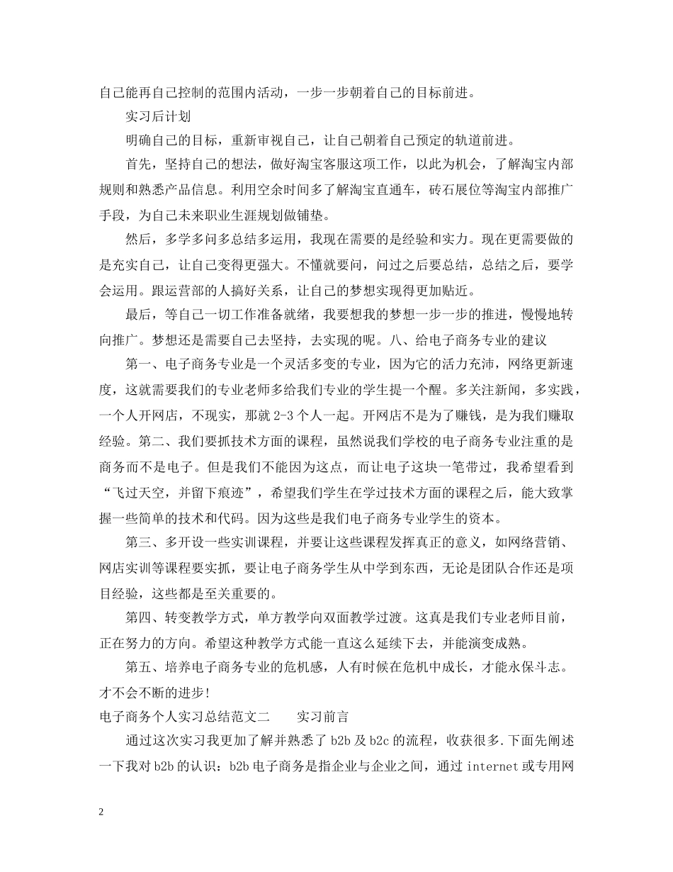 电子商务个人实习总结 _第2页