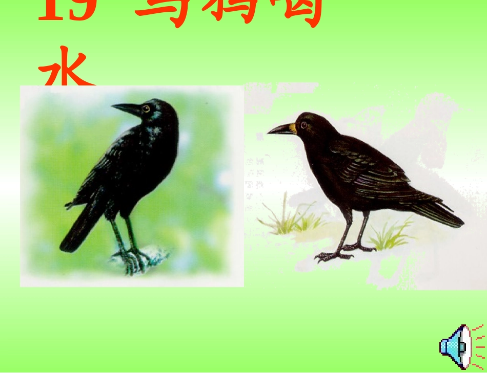 人教版一年级语文下册《乌鸦喝水》课件PPT_第1页