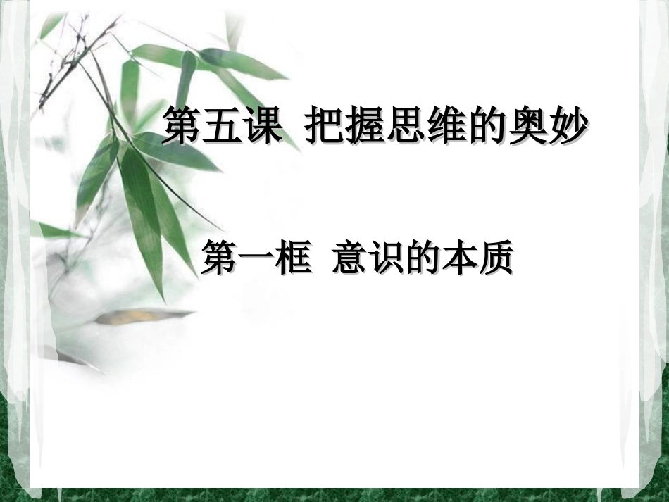 高中政治课件11（必修4《生活与哲学》）：2.5.1意识的本质8888_第3页