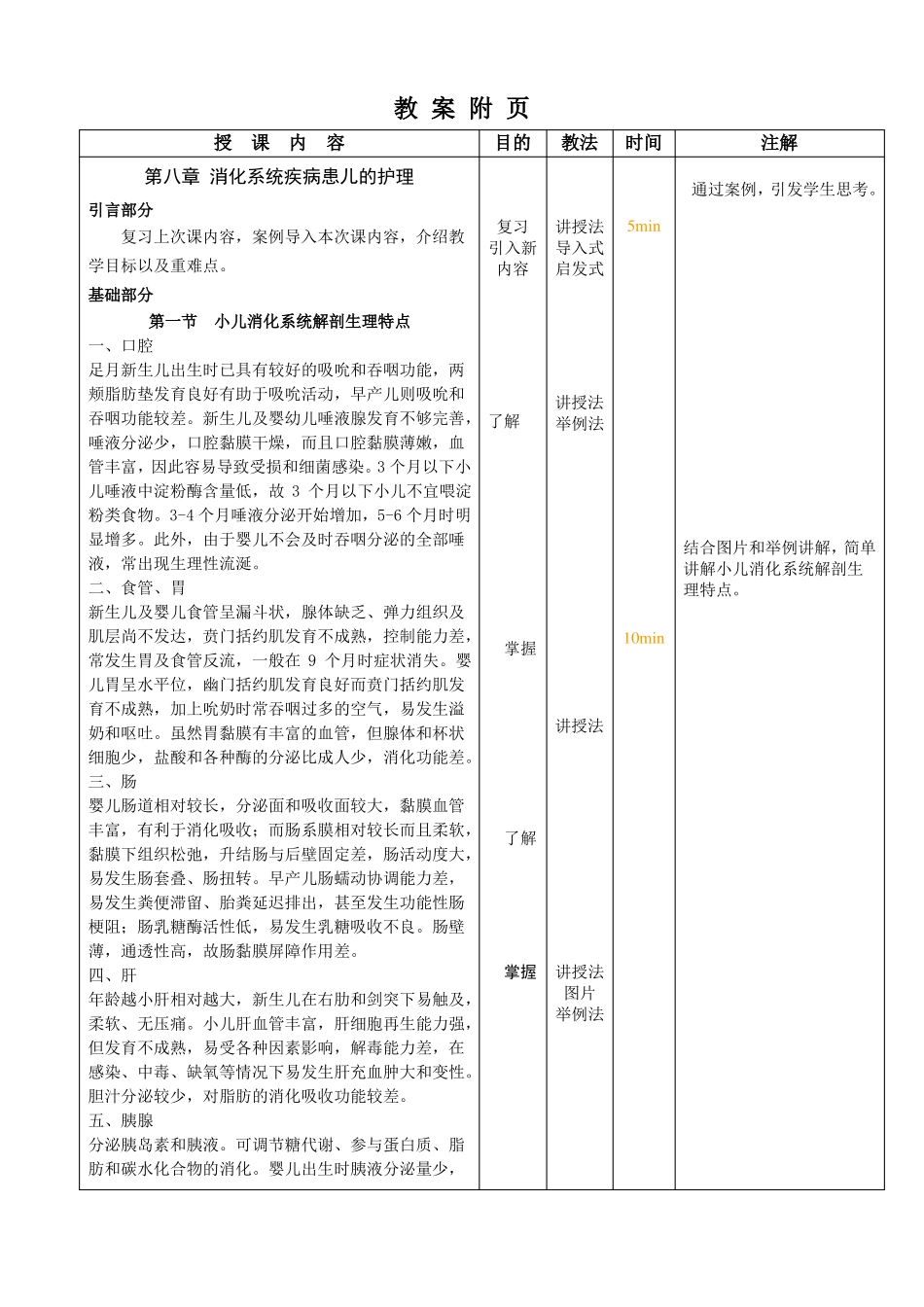 儿科护理学教案消化系统疾病患儿的护理_第2页