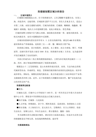 巴城房地产市场分析报告