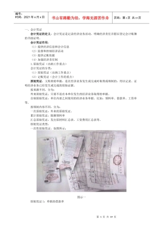 财务报表分析 第一章 会计凭证