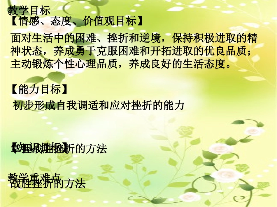 教科版八年级思品上册第十一课《战胜挫折》课件_第3页