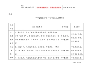 审计提升年分解表doc-淮北市审计局