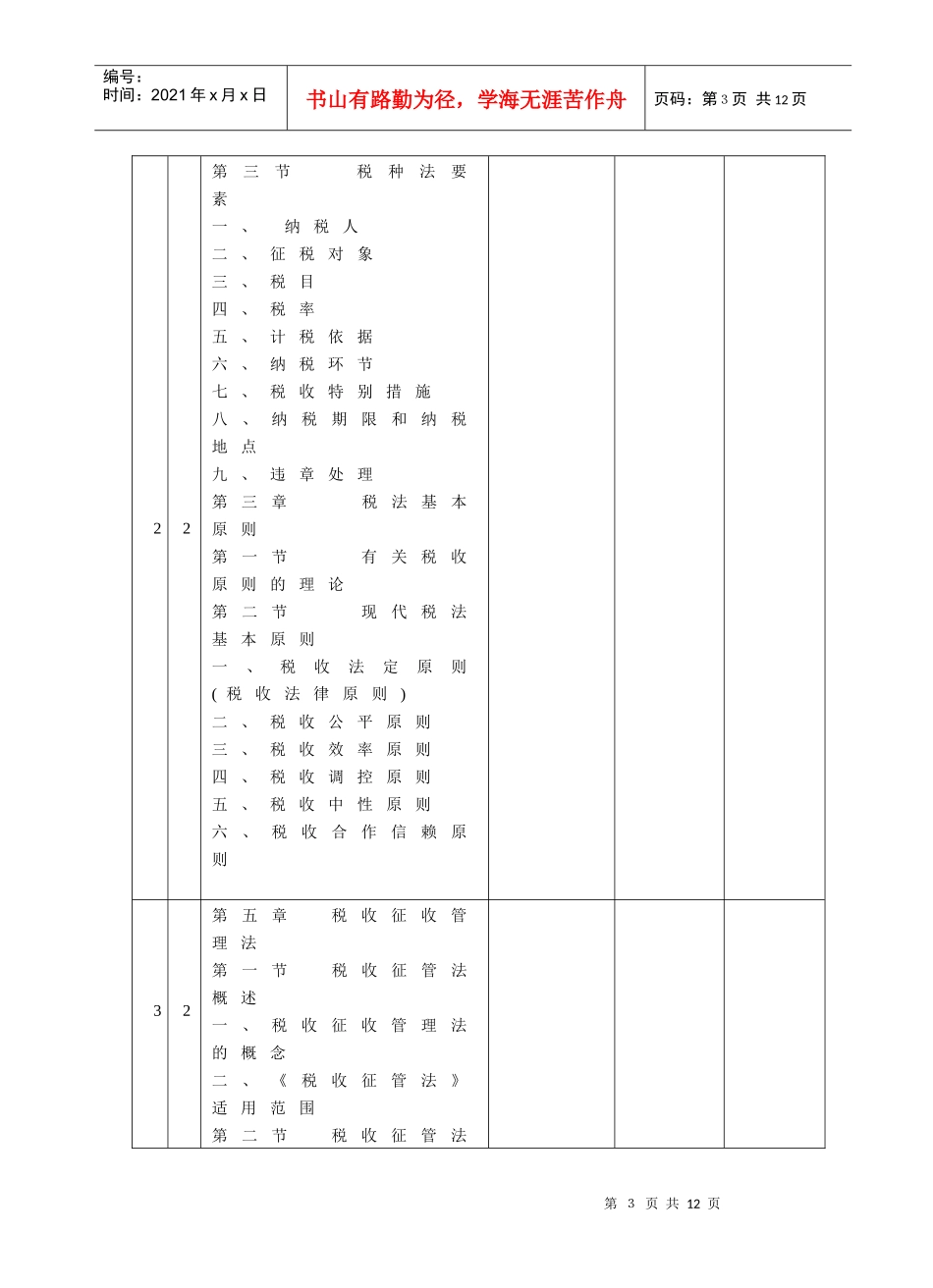 XXXX税法授课计划_第3页