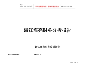 海亮集团财务分析