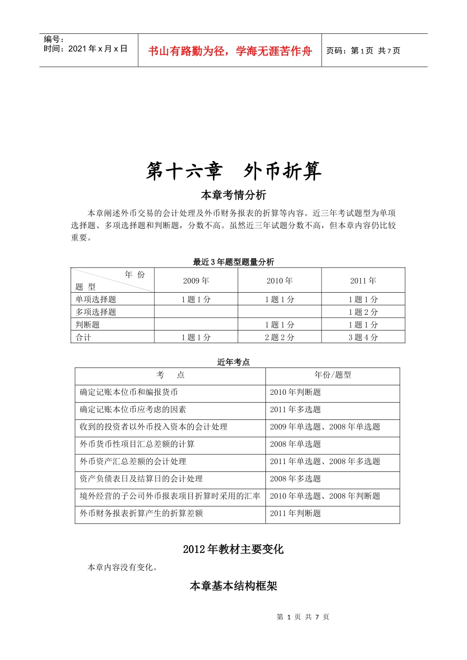 记账本位币的确定与外币交易的会计处理_第1页