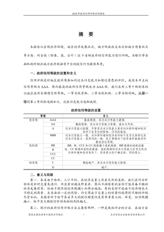 地方政府信用评级报告