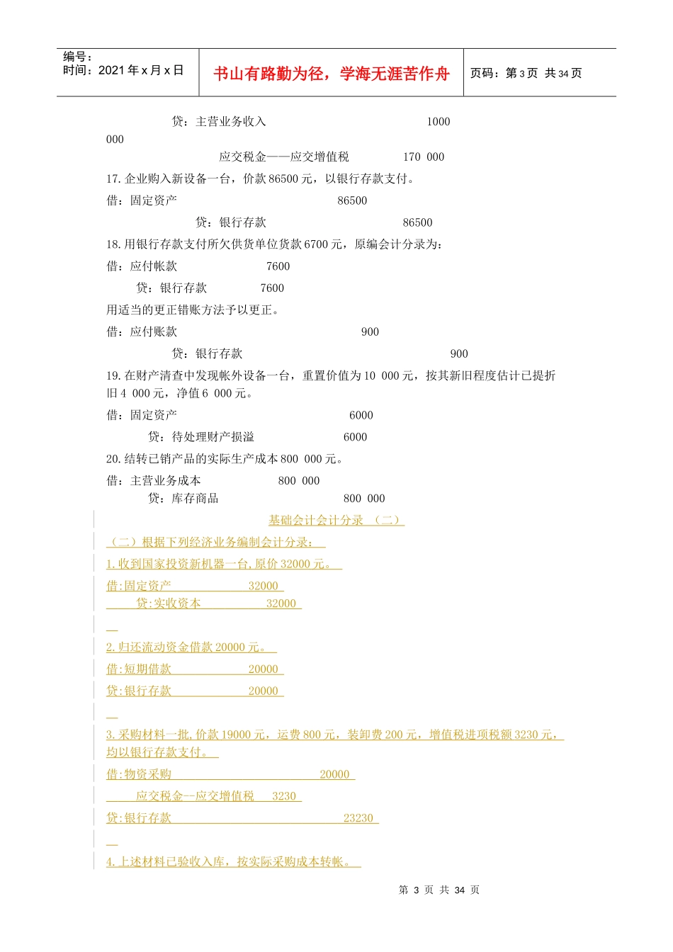 基础会计分录大全1_第3页