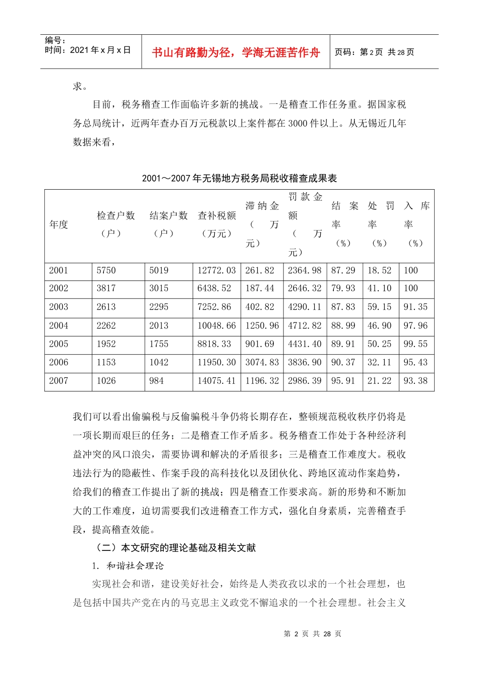 和谐社会视角下的税务稽查_第2页