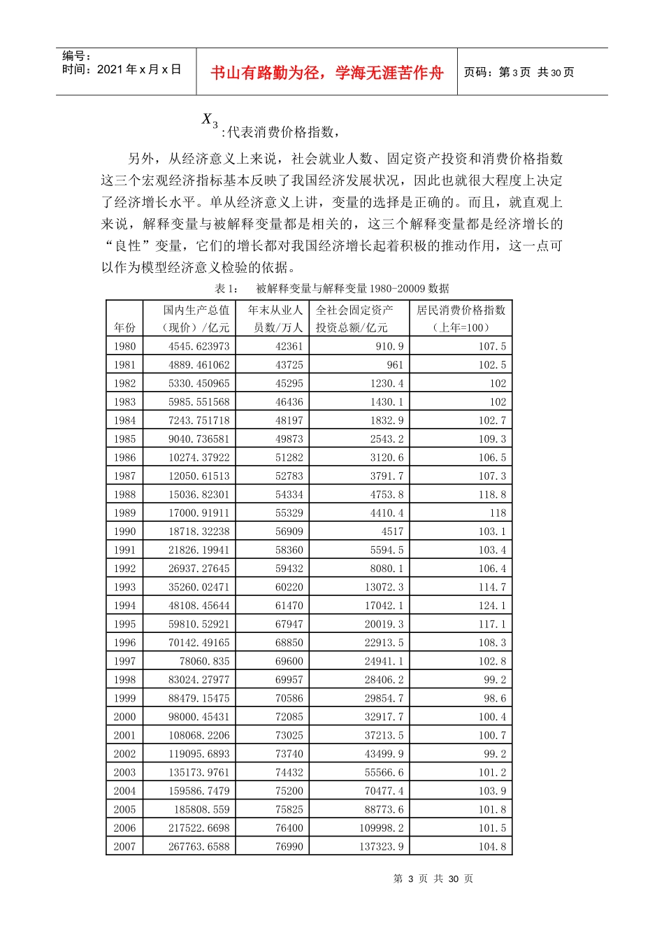 对中国经济增长影响因素的实证分析_第3页