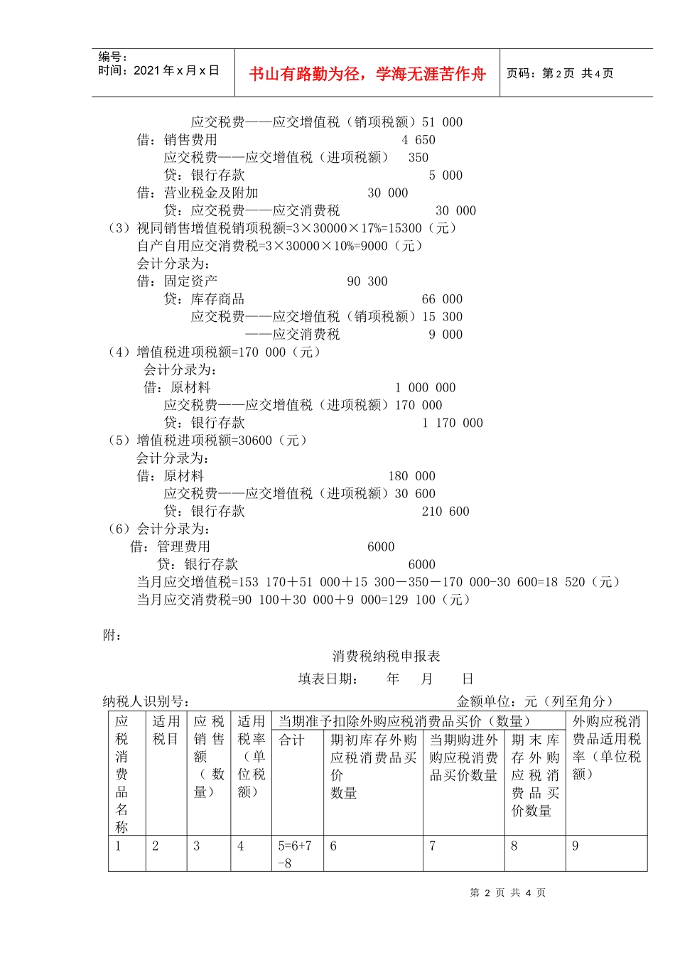 案例三消费税的会计核算_第2页
