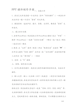 PPT课件制作步骤