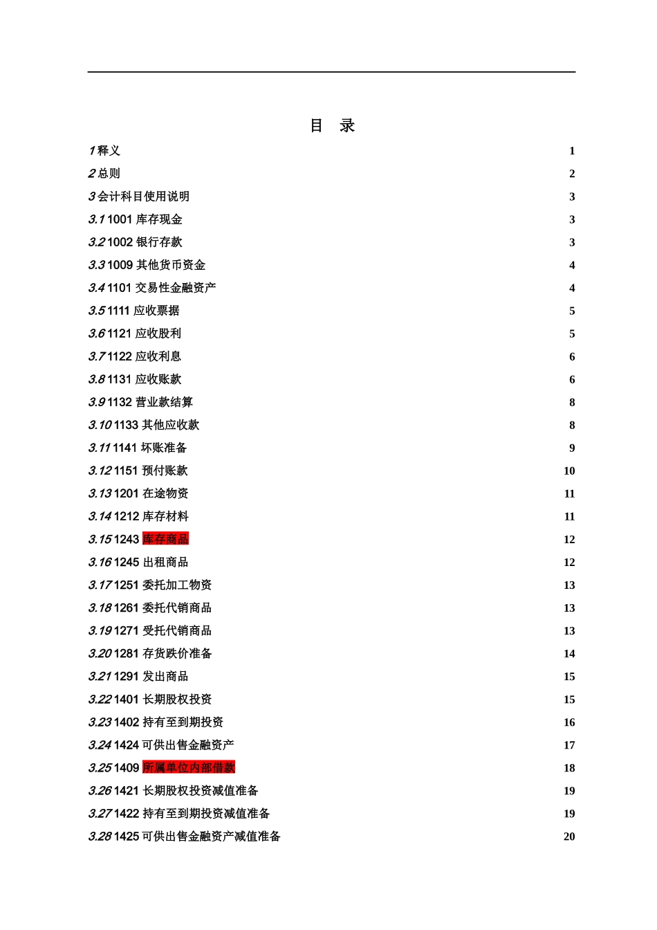 某集团会计科目及会计科目使用说明_第3页