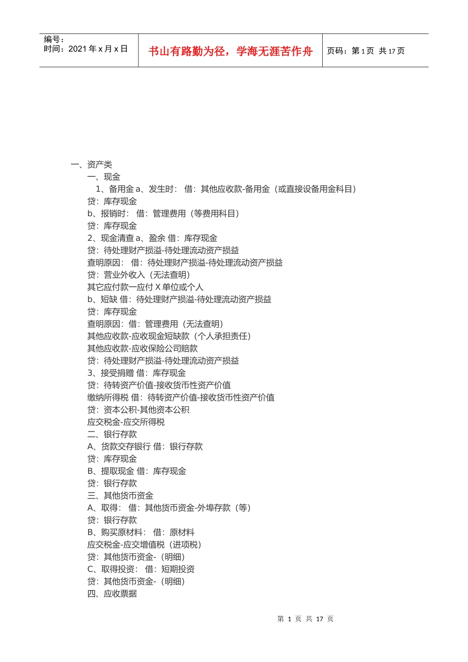 会计分录年度收录大全_第1页